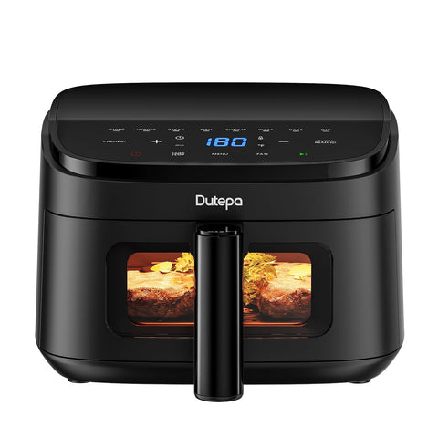 Dutepa air fryer with DC motor delivers quiet operation, ideal for late-night cooking.