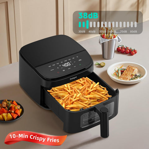 Dutepa air fryer under-cabinet design fits compact kitchens while enabling family meals.