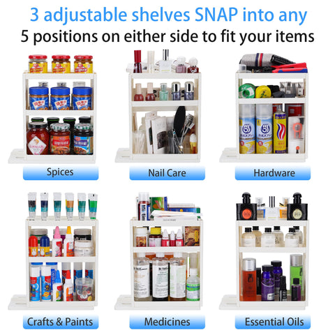 Dutiplus cosmetics storage keeps bathroom essentials neatly arranged.