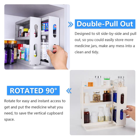 Dutiplus three-decker shelves in creamy white maximize compact spaces.