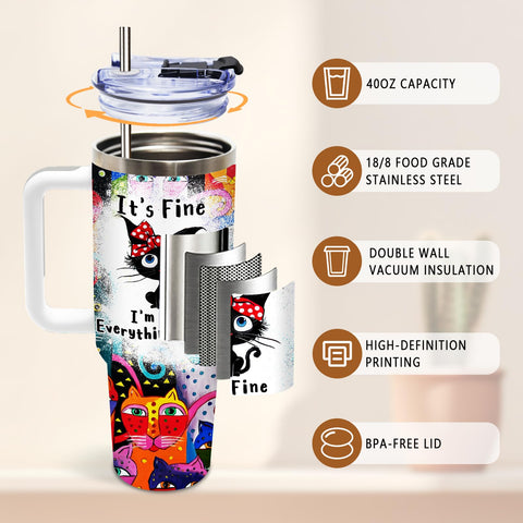 DUUV tumbler with a comfortable handle for easy sipping on the move