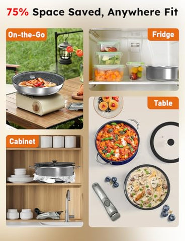 DUXANO induction-friendly base works on all cooktops efficiently.