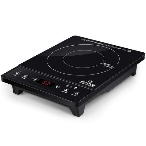 Duxtop portable induction cooktop on a kitchen counter for quick, efficient meals.