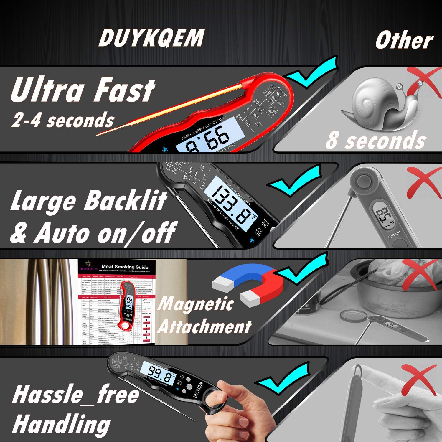 DUYKQEM magnetic storage and hang hole for kitchen organization