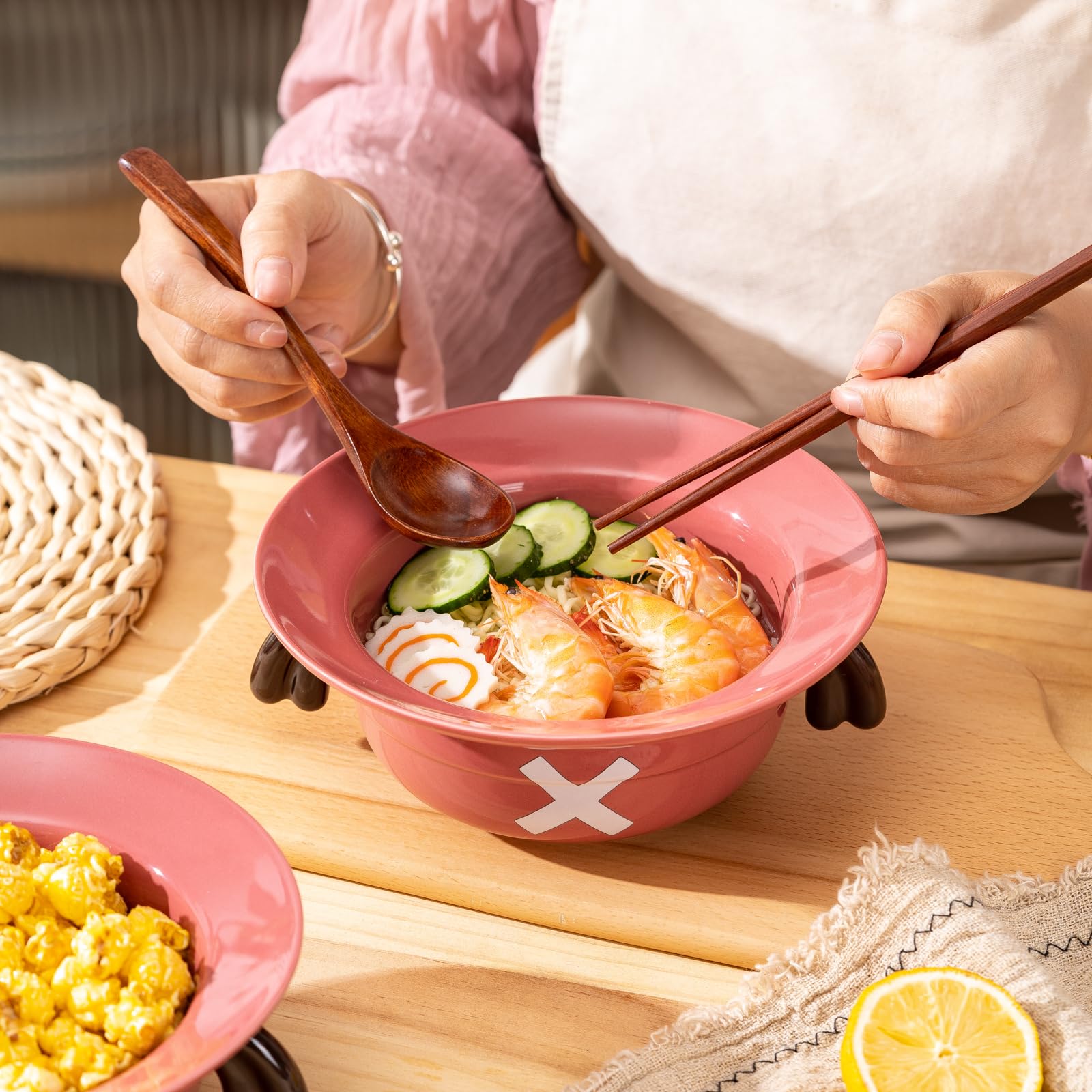 DVJEPJ ceramic ramen bowl, durable and microwave-safe