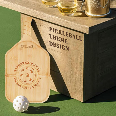 DWATAN paddle-handle tray for easy carrying and serving of snacks.