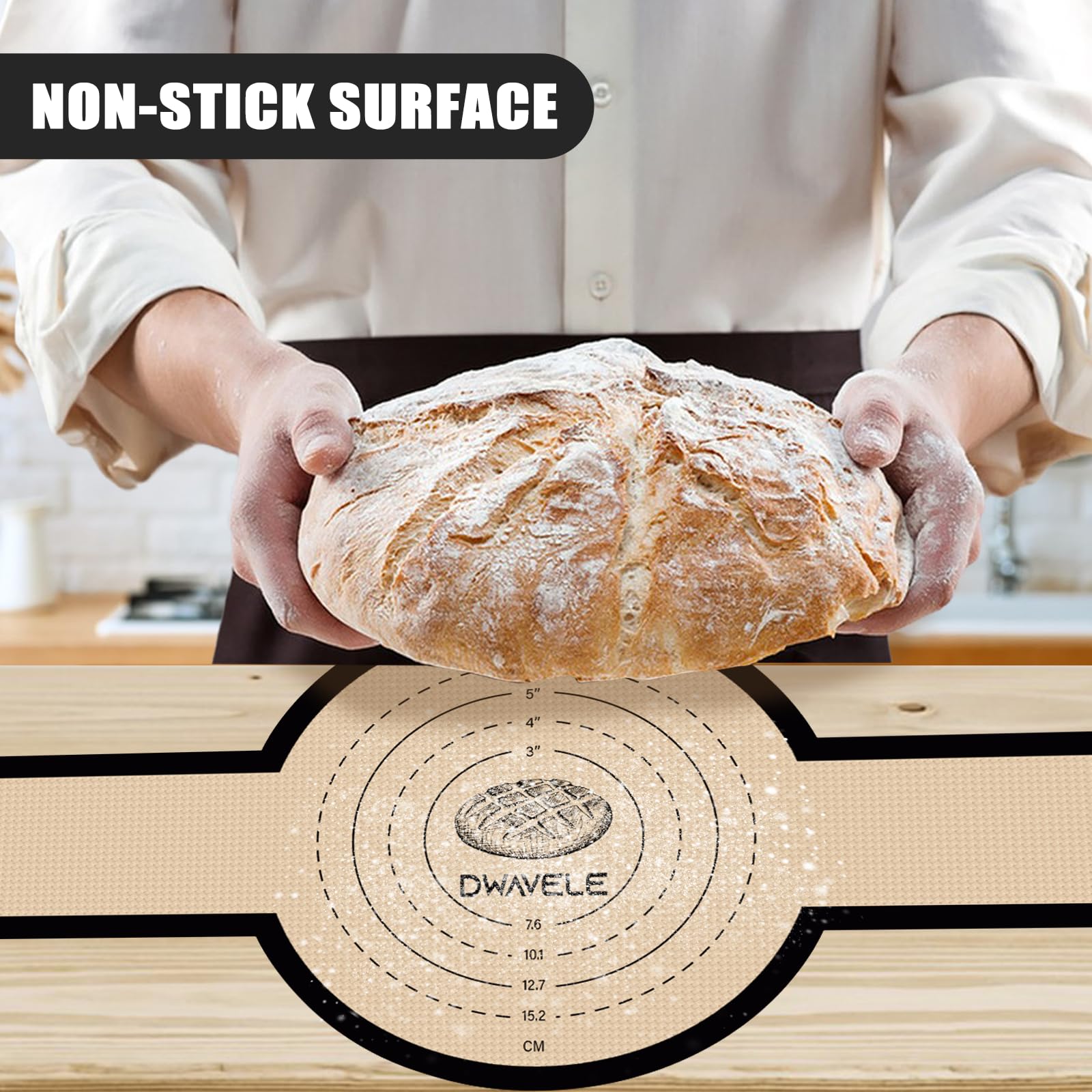 Dwavele bread sling with non-stick surface for easy bread release.