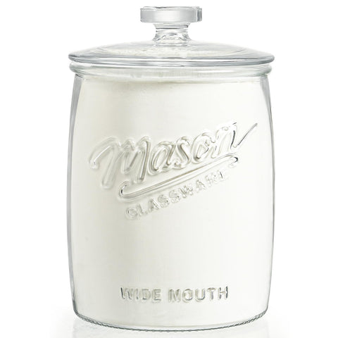 Dwbligt 1 gallon glass cookie jar with airtight lid for fresh storage.