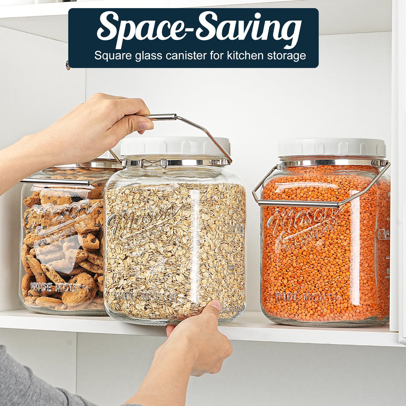 Dwbligt BPA-free thick glass jar for durable pantry use
