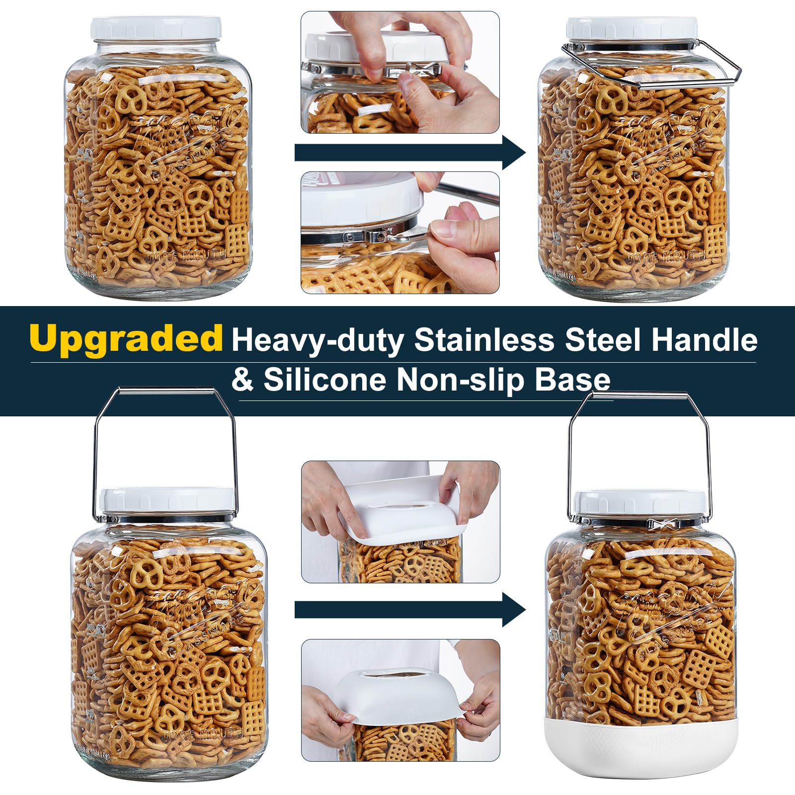 Dwbligt decorative jar doubles as stylish kitchen display for drinks.