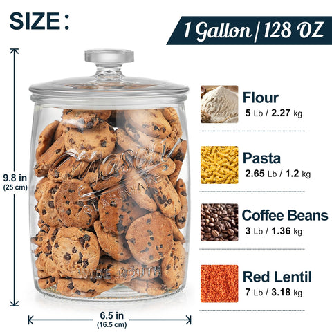 Dwbligt dual-scale embossed jar with clear markings for precise measuring.