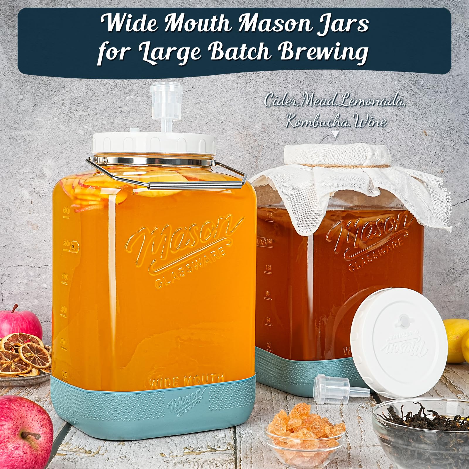 Dwbligt wide mouth jar for easy filling and cleaning.