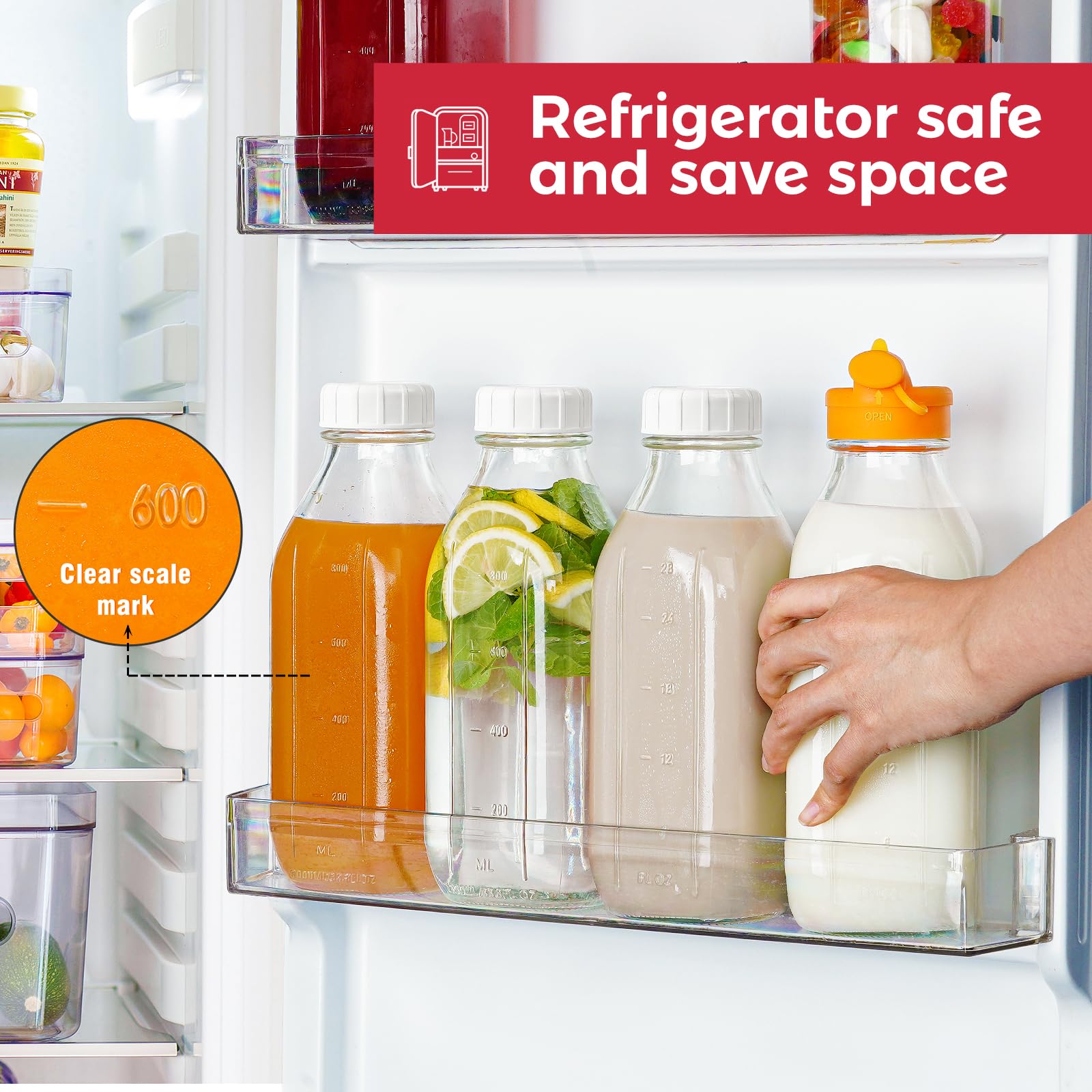 Dwbligt BPA-free glass bottle ensures safe, durable kitchen storage