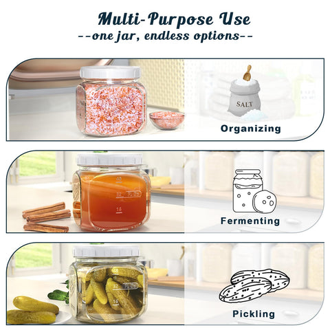 Dwbligt clear glass canister offers pantry visibility at a glance.