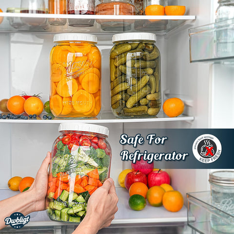 Dwbligt lids seal securely to preserve freshness for fruits and snacks.