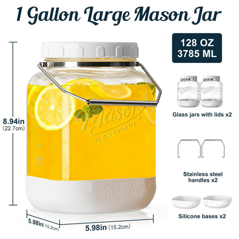 Dwbligt square glass jar with scale marks for measurement