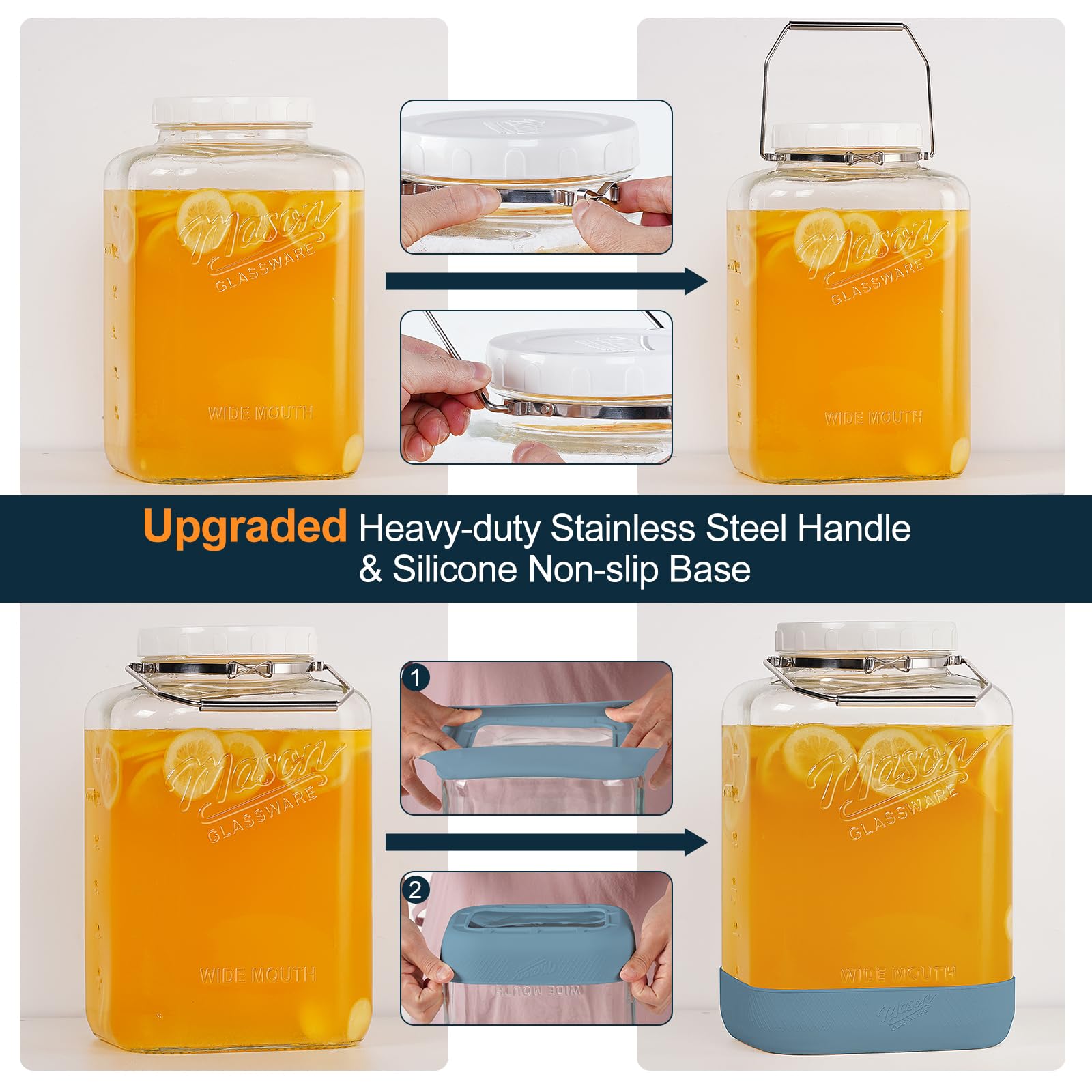 Dwbligt stackable design maximizes kitchen storage and keeps shelves tidy.