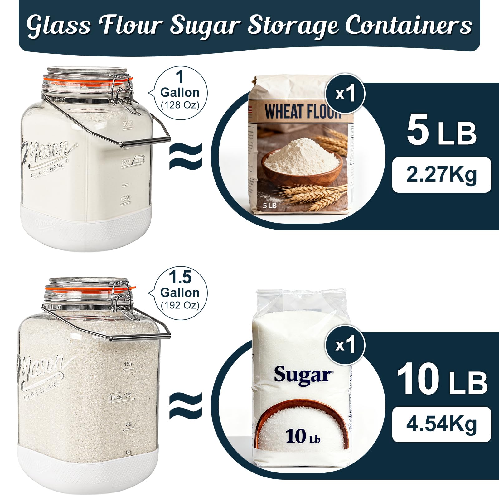 Dwbligt storage jar is ideal for flour, oats, rice, and more.