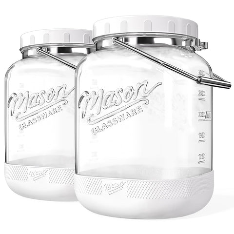 Dwbligt two-pack square wide-mouth jar with sealed lids for airtight storage