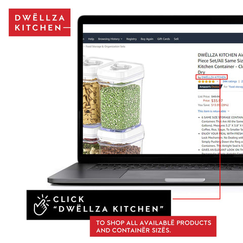 DWËLLZA KITCHEN clear-body design lets you monitor contents at a glance.