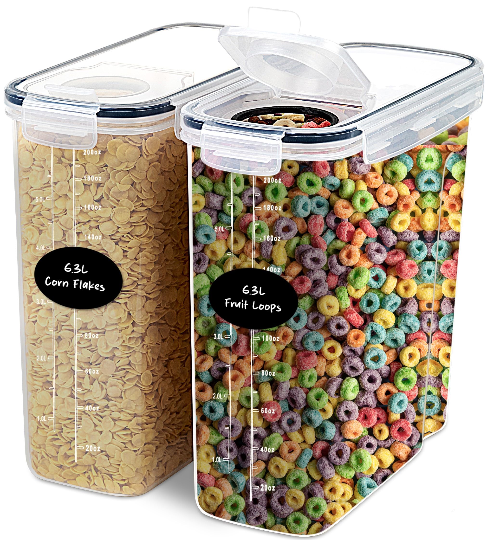 DWËLLZA KITCHEN extralarge cereal container for bulk pantry storage.