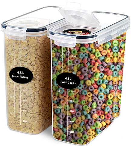 DWËLLZA KITCHEN extralarge cereal container for bulk pantry storage.