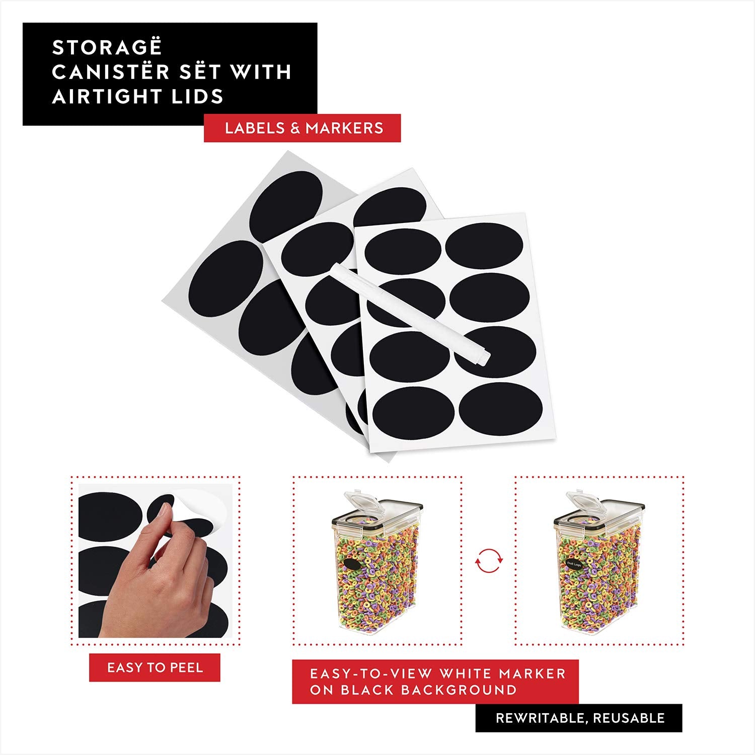 DWËLLZA KITCHEN label kit included for easy organization.