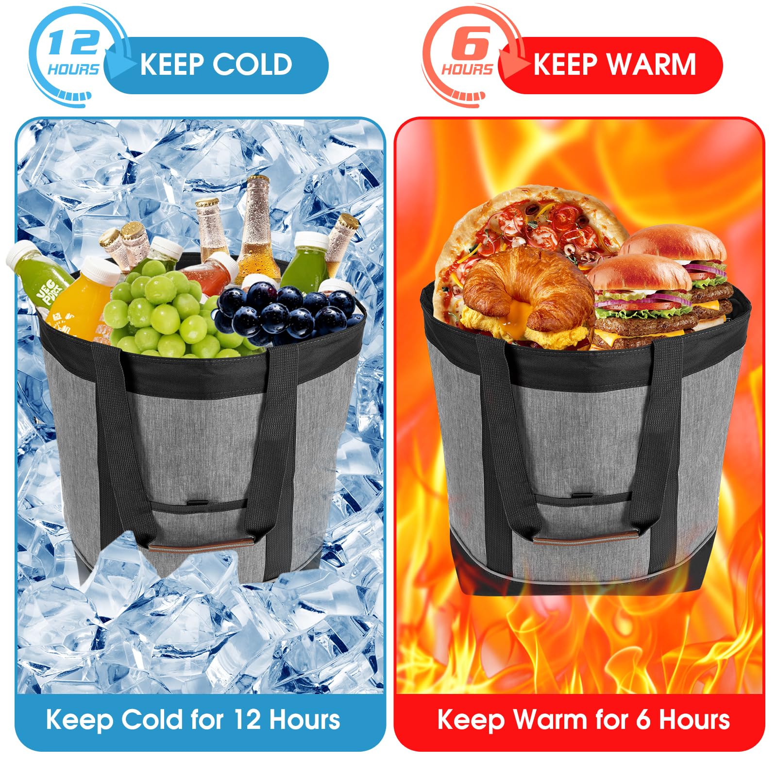 Dwscroad insulated cooler bag leakproof seams prevent leaks when ice melts.