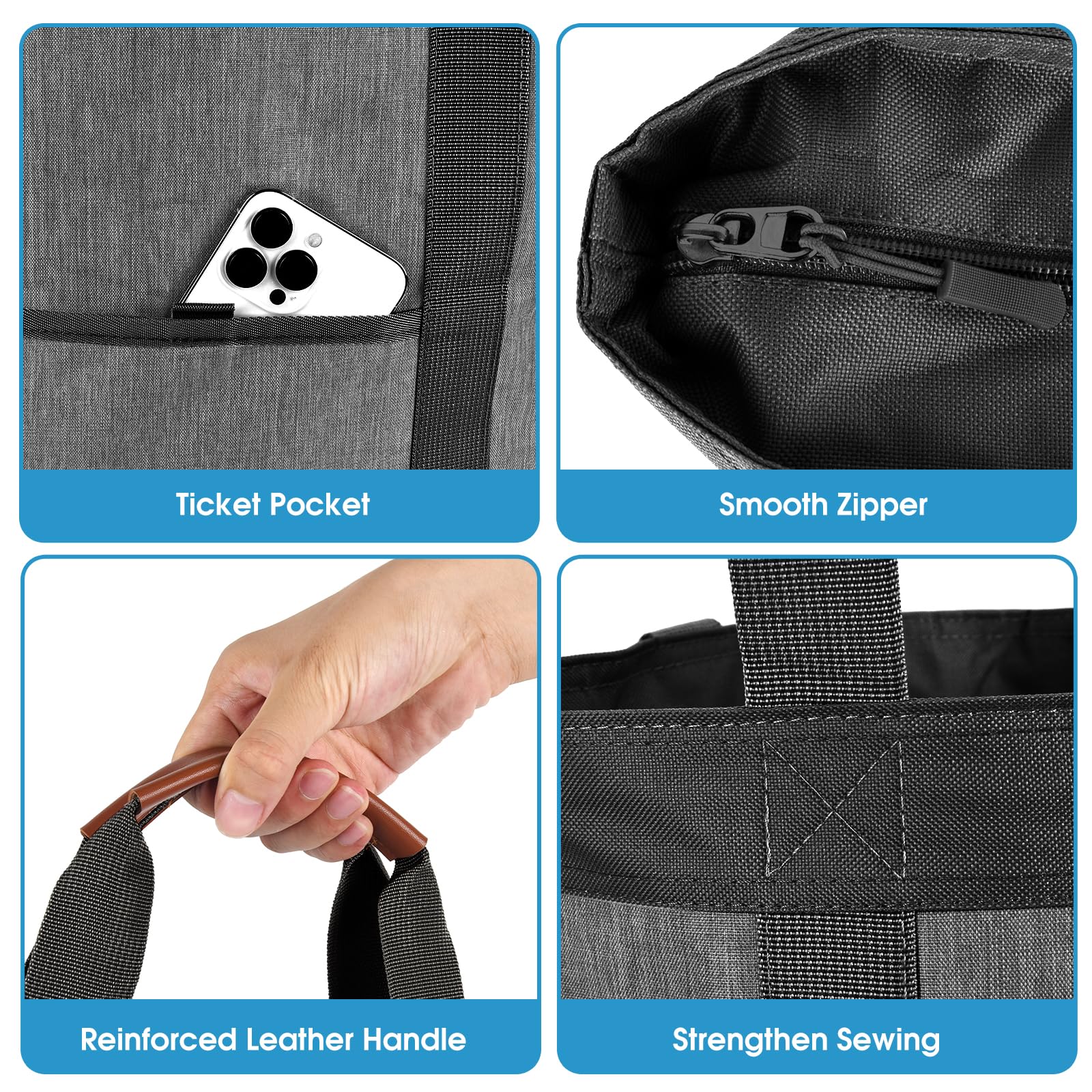 Dwscroad insulated cooler bag reinforced stitching boosts durability during trips.
