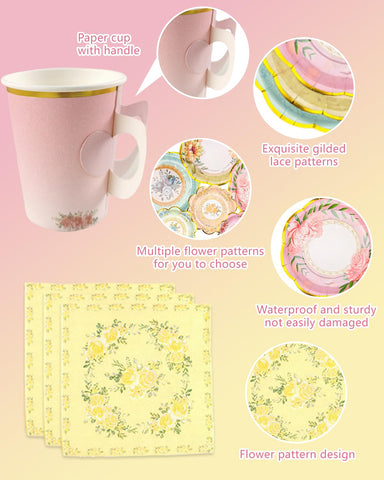 Dwsiplytg floral 9-inch plates are sturdy and stylish for desserts and entrees.