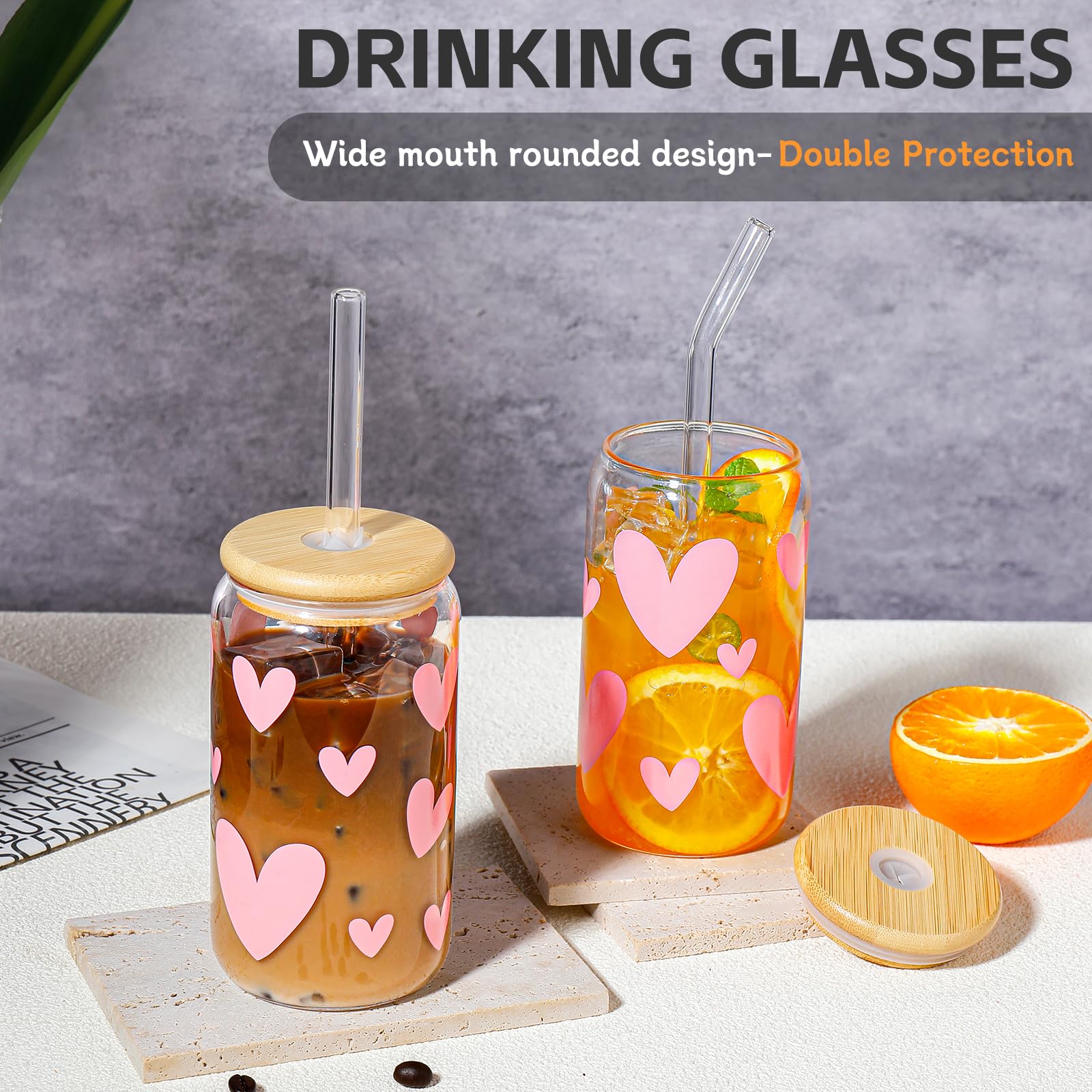 DWTS DANWEITESI clear glass coffee tumbler ideal for iced drinks