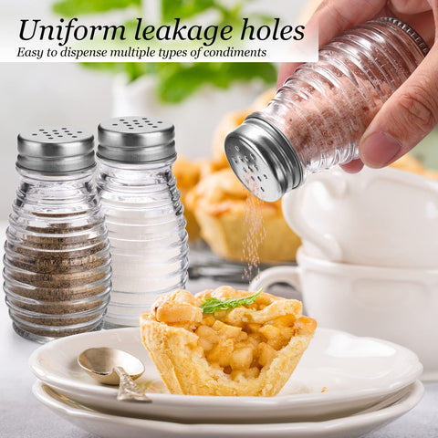 Clear glass DWTS Danweitesi shakers show fill level for quick refills.