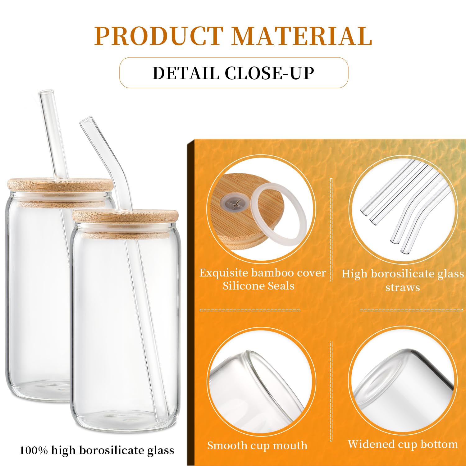 DWTS DANWEITESI reusable glass tumbler ideal for coffee and cocktails.
