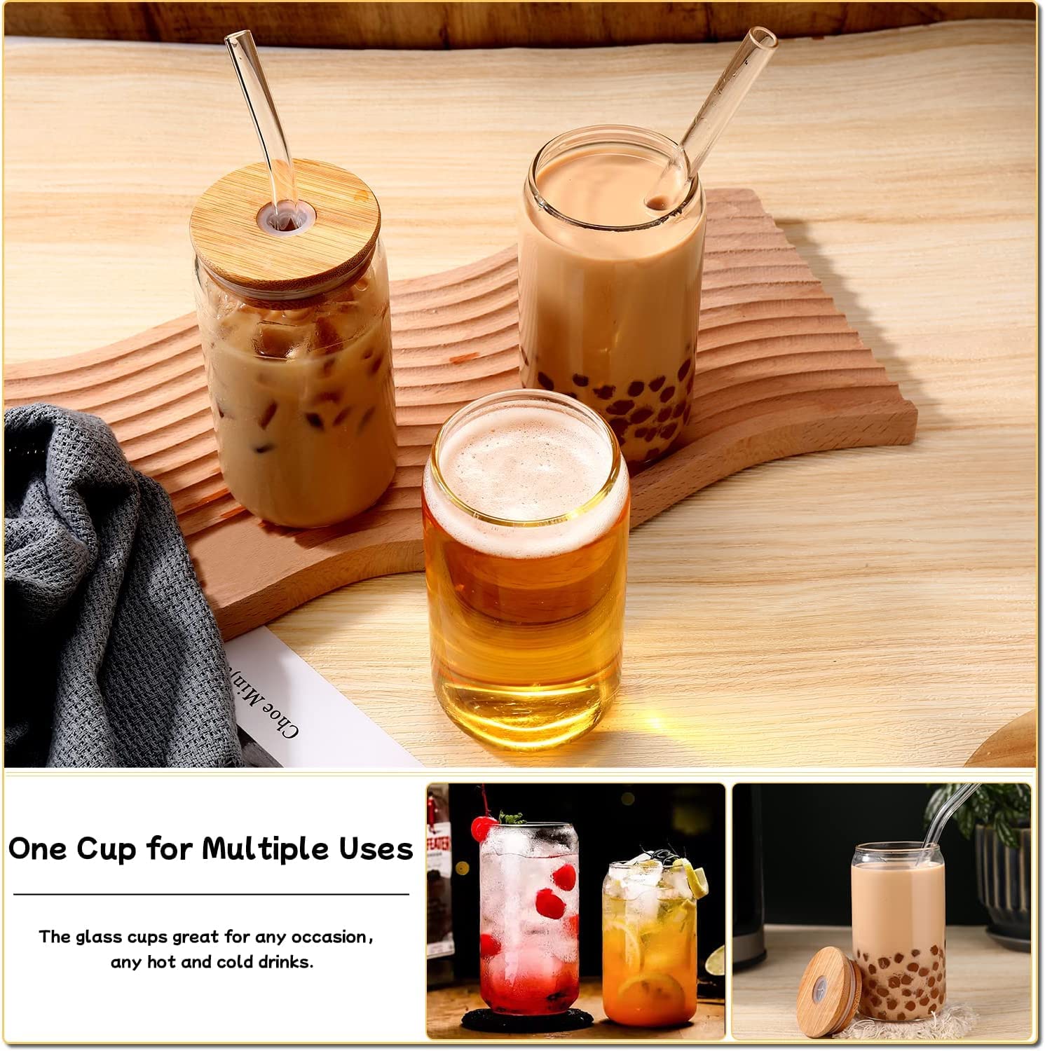 DWTS DANWEITESI jar-shaped glass design adds an elegant beverage option.