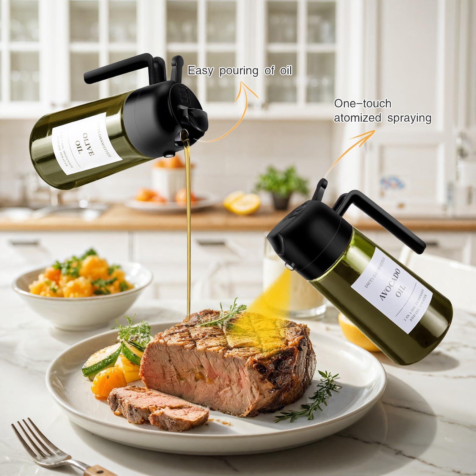 DWTS DANWEITESI labeled oil bottles keep storage organized and oils easy to identify.