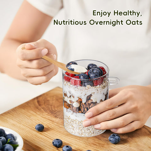 DWTS DANWEITESI multi-use glass container for yogurt, salads, and snacks.