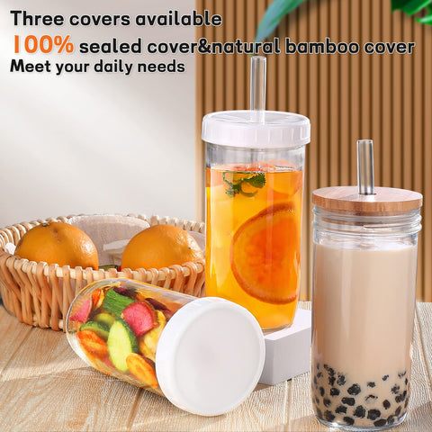 DWTS DANWEITESI 24oz mason jar perfect for large smoothies and cold drinks.