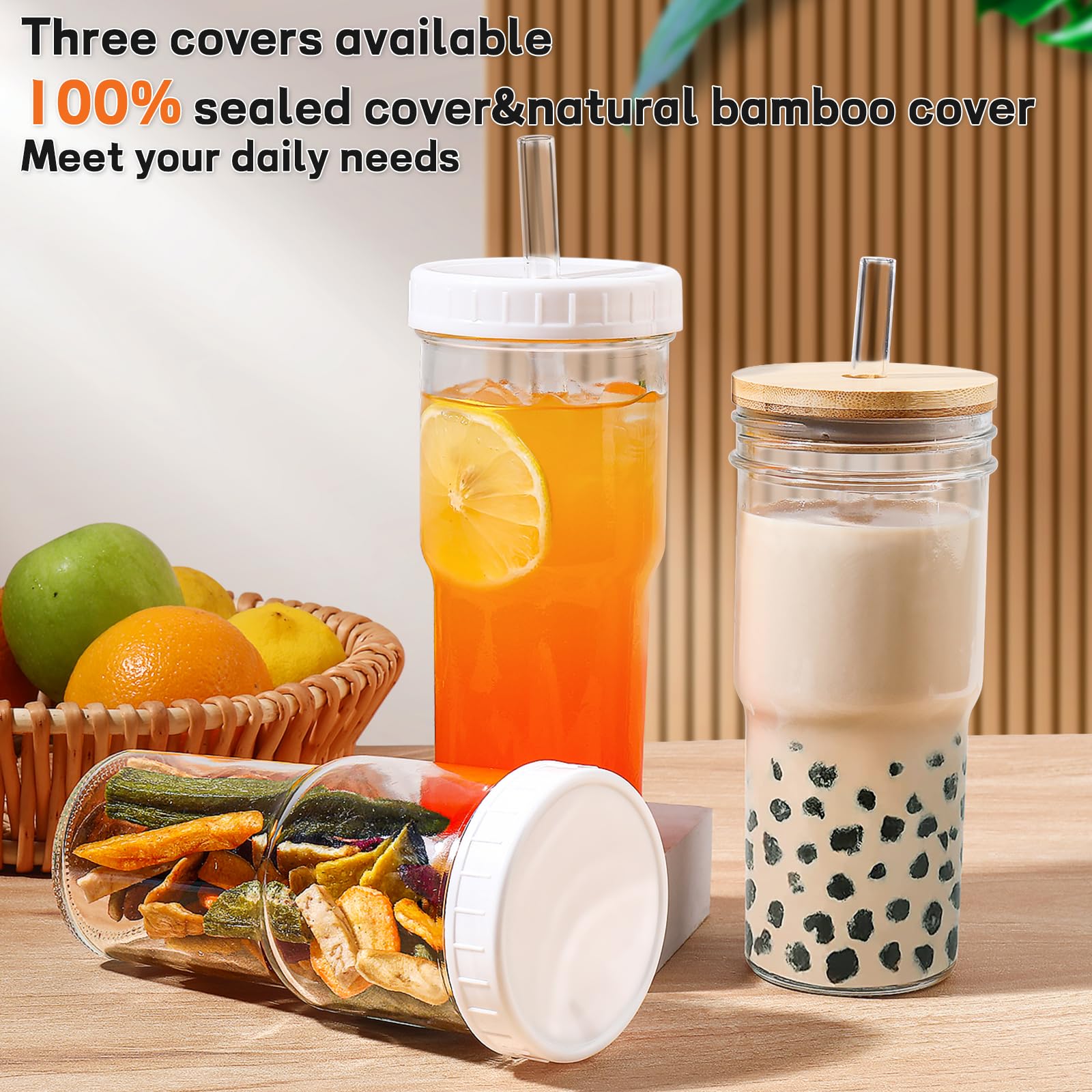 DWTS DANWEITESI bamboo lids set for reusable flair and sustainability