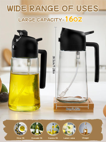 DWTS DANWEITESI transparent glass body lets you see oil level clearly.