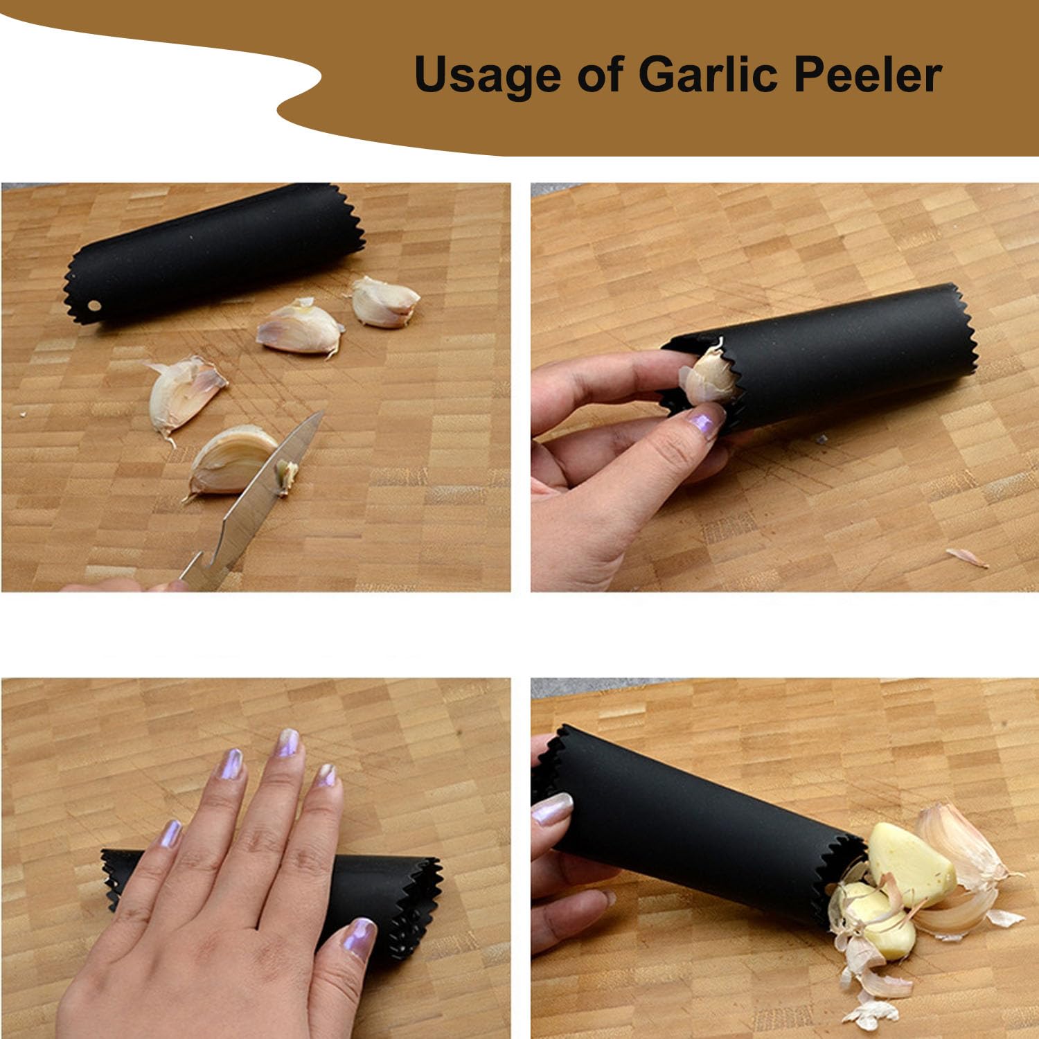 DXary garlic peeler set internal-pipeline design enables smooth peeling