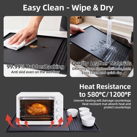 DXOKNQG silicone coffee mat reduces countertop noise from machines for a quieter kitchen.