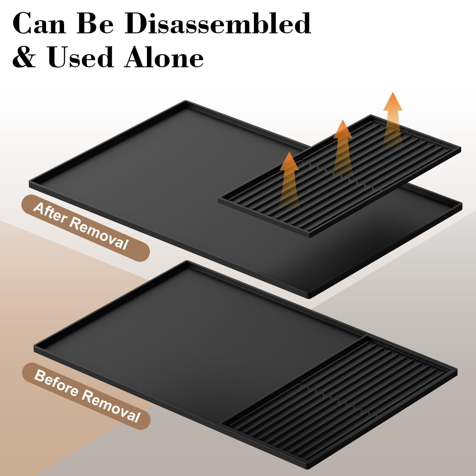 DXOKNQG silicone coffee mat with raised edge helps contain spills and simplify cleanup.