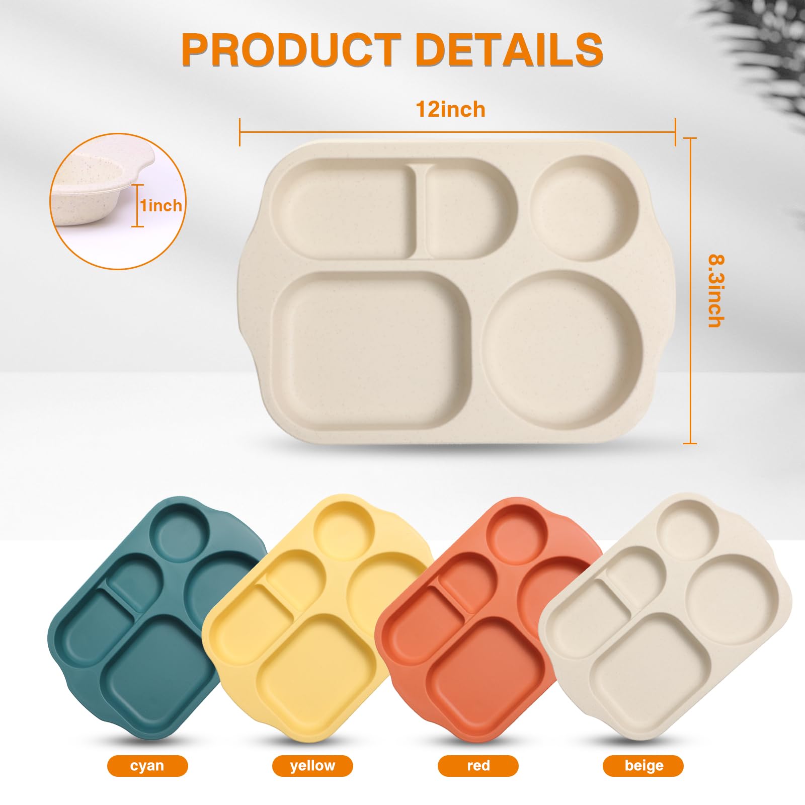 DYB Dongyongbao microwave-safe divided plate ready for quick cleanup and reheating