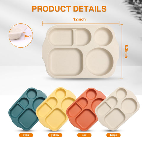 DYB Dongyongbao microwave-safe divided plate ready for quick cleanup and reheating