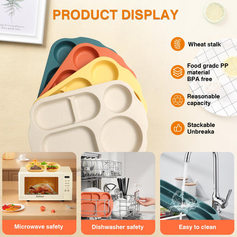 DYB Dongyongbao unbreakable divided plate emphasizing durability for busy families