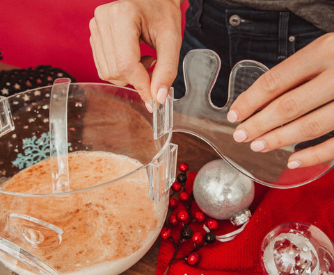 Dycica Christmas Vacation merch moose punchbowl shown as gift idea.