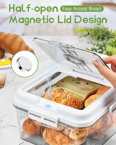 Dynta bread box in fridge storage mode for vegetables and more
