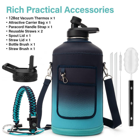 DYSANKY bottle carrier bag with strap and carabiner for easy hiking transport.