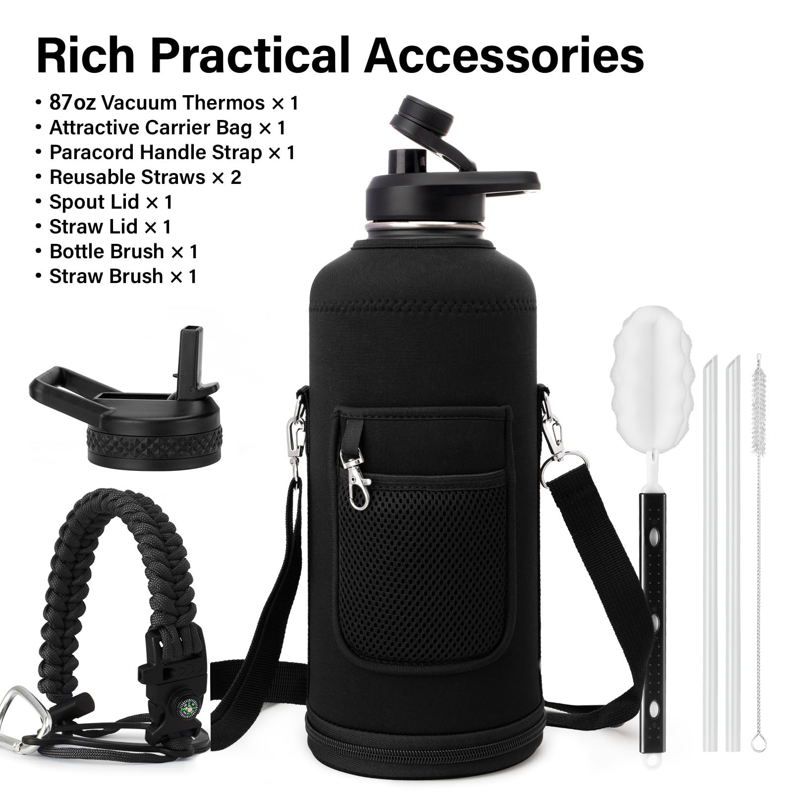 DYSANKY bottle carrier bag with strap for hiking and travel convenience.