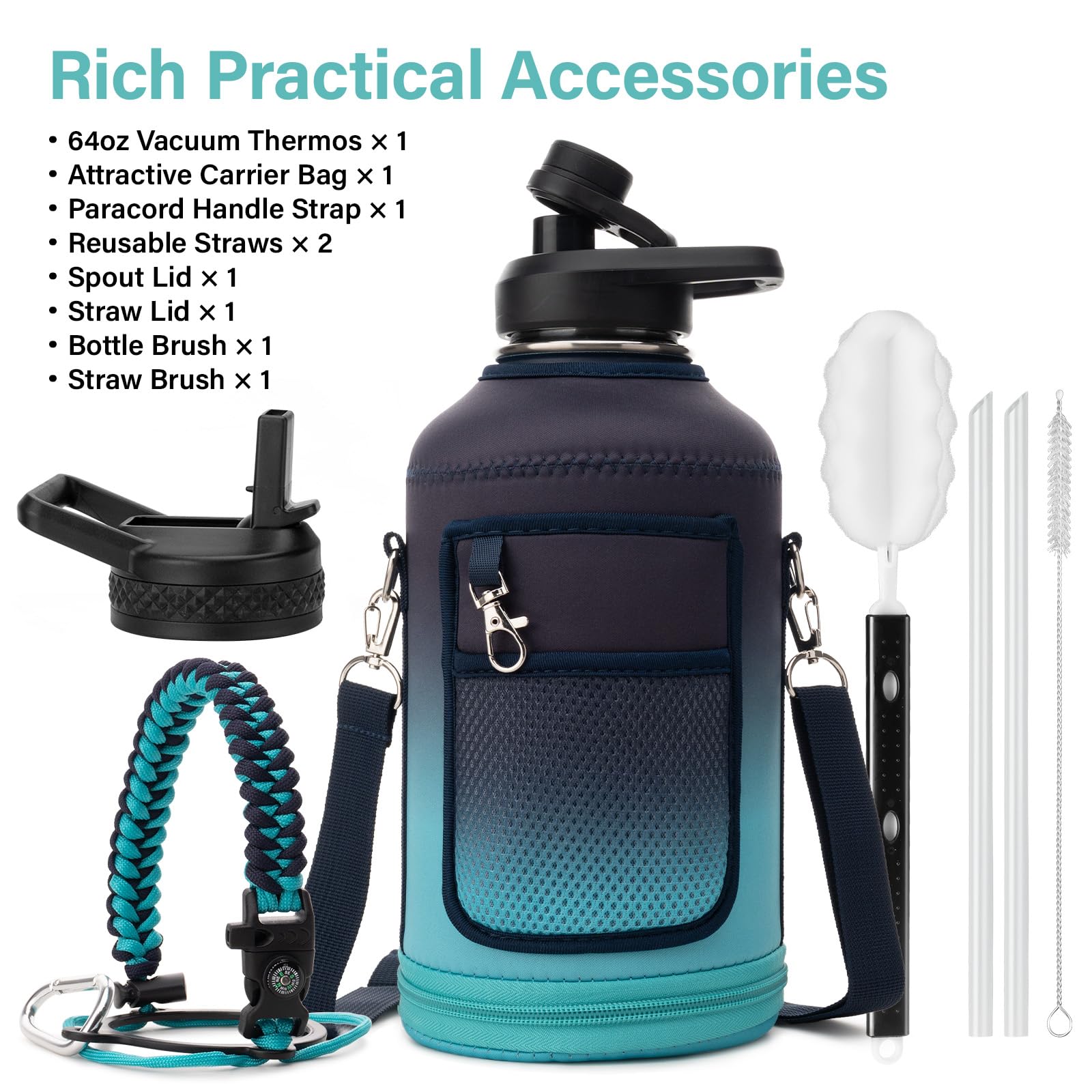 DYSANKY bottle carrier bag with strap for easy transport